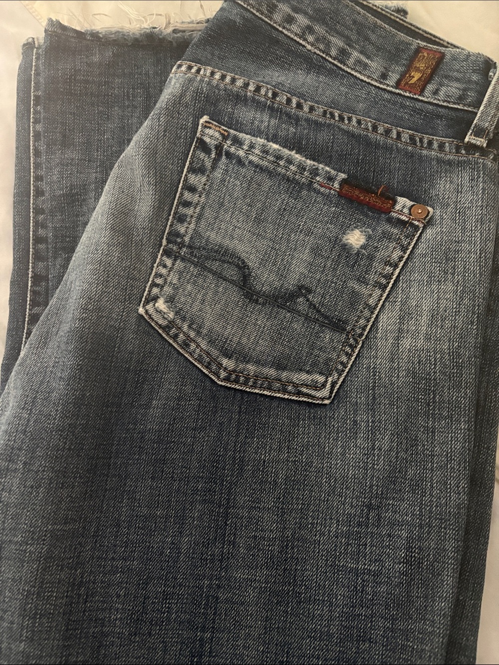7 For All Mankind Women's Bootcut Jeans in Light Blue Wash